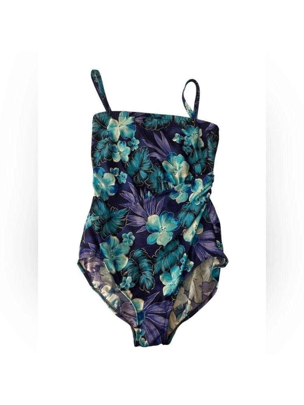 Roxanne Bra Sized Women’s Blue Floral One Piece Swimsuit Plus Size 18/40B